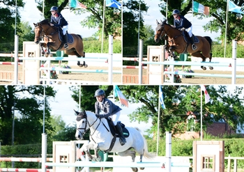 Emily Gulliver and Alfie Diaper share top spot in the STX-UK Pony Foxhunter Second Round at South View Equestrian